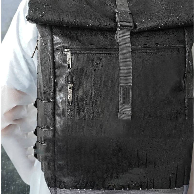 Roll Top Laptop Backpack 30L - Black