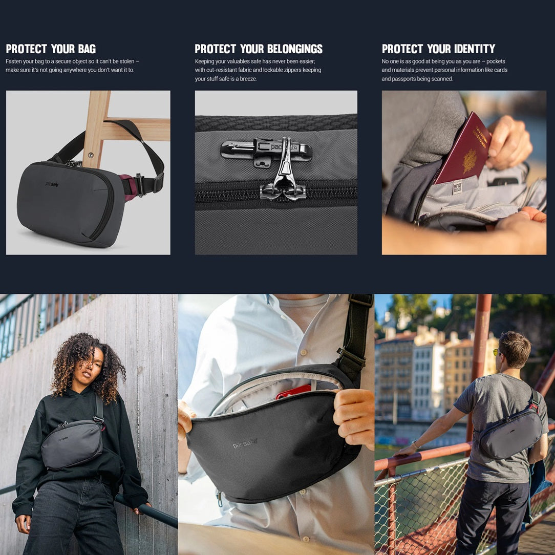 X Anti-Theft Urban Sling Bag - Slate