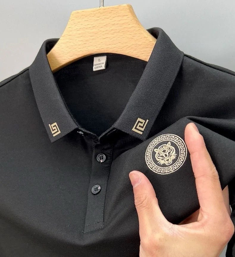 Lavish Silk Tiger Polo T-Shirt