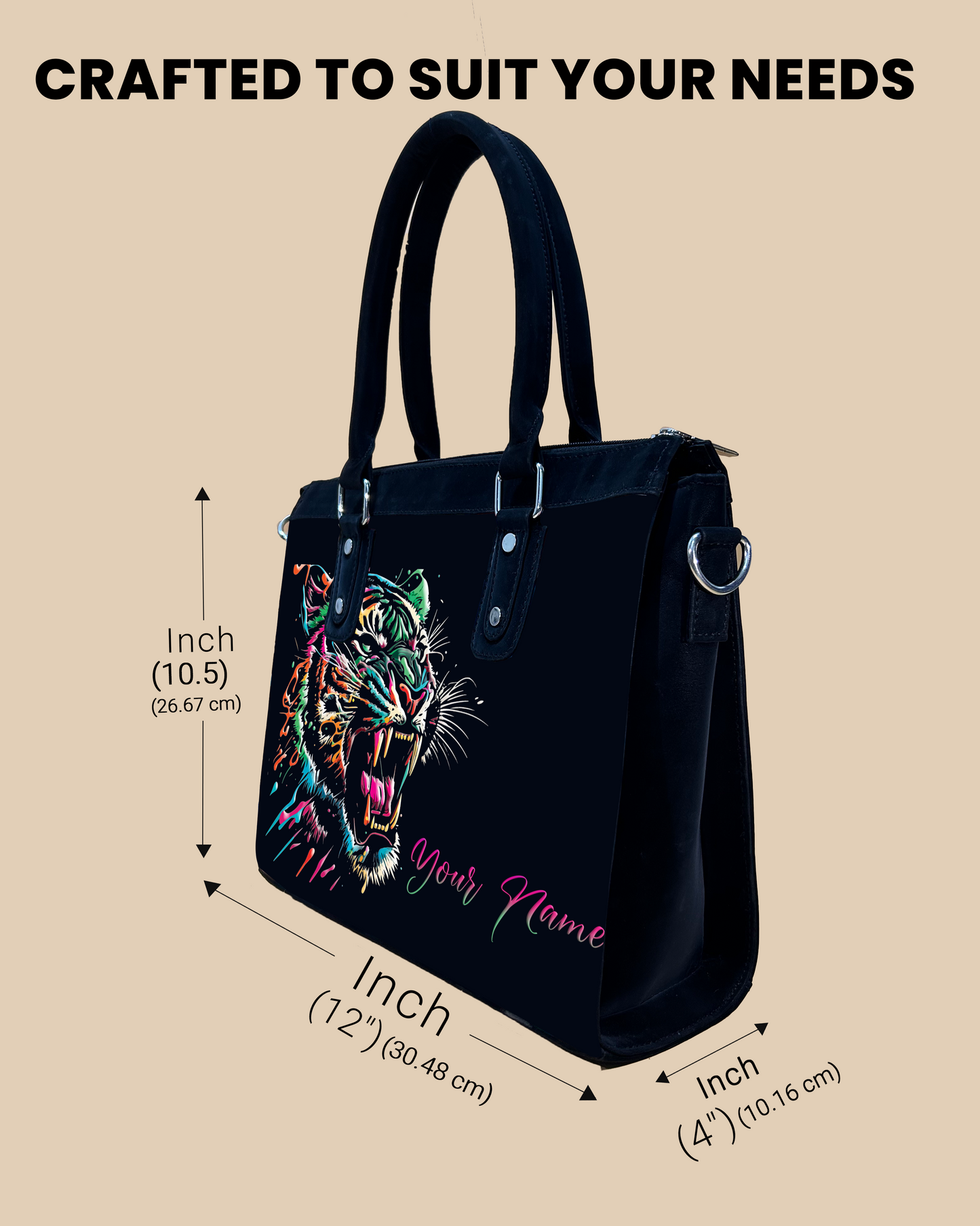 Aurelia Colorful Roaring Bangal Tiger Designer Sling Bag for Everyday Use