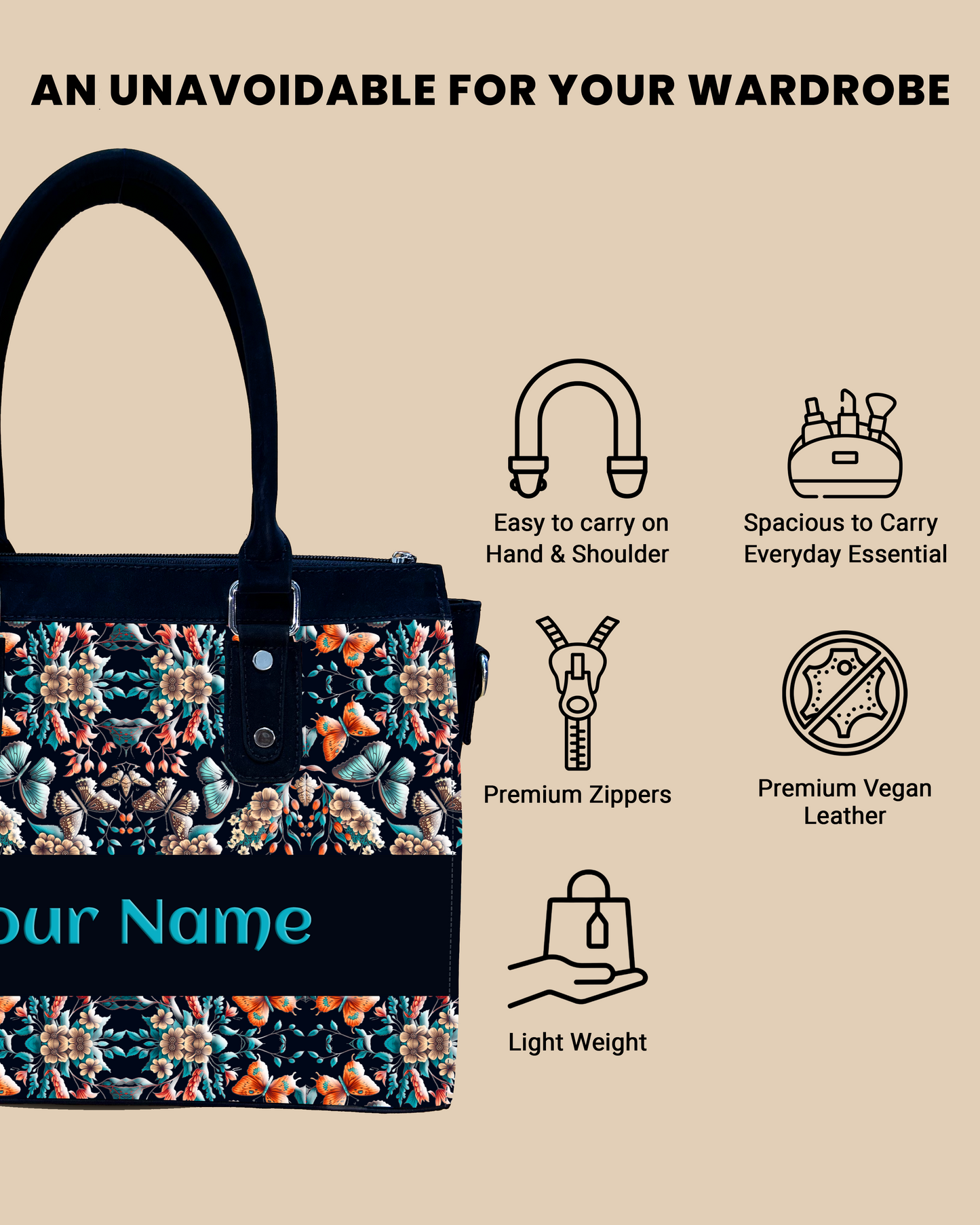 Aurelia Beautiful Boho Butterflies With Flowers Designer Sling Bag for Everyday Use
