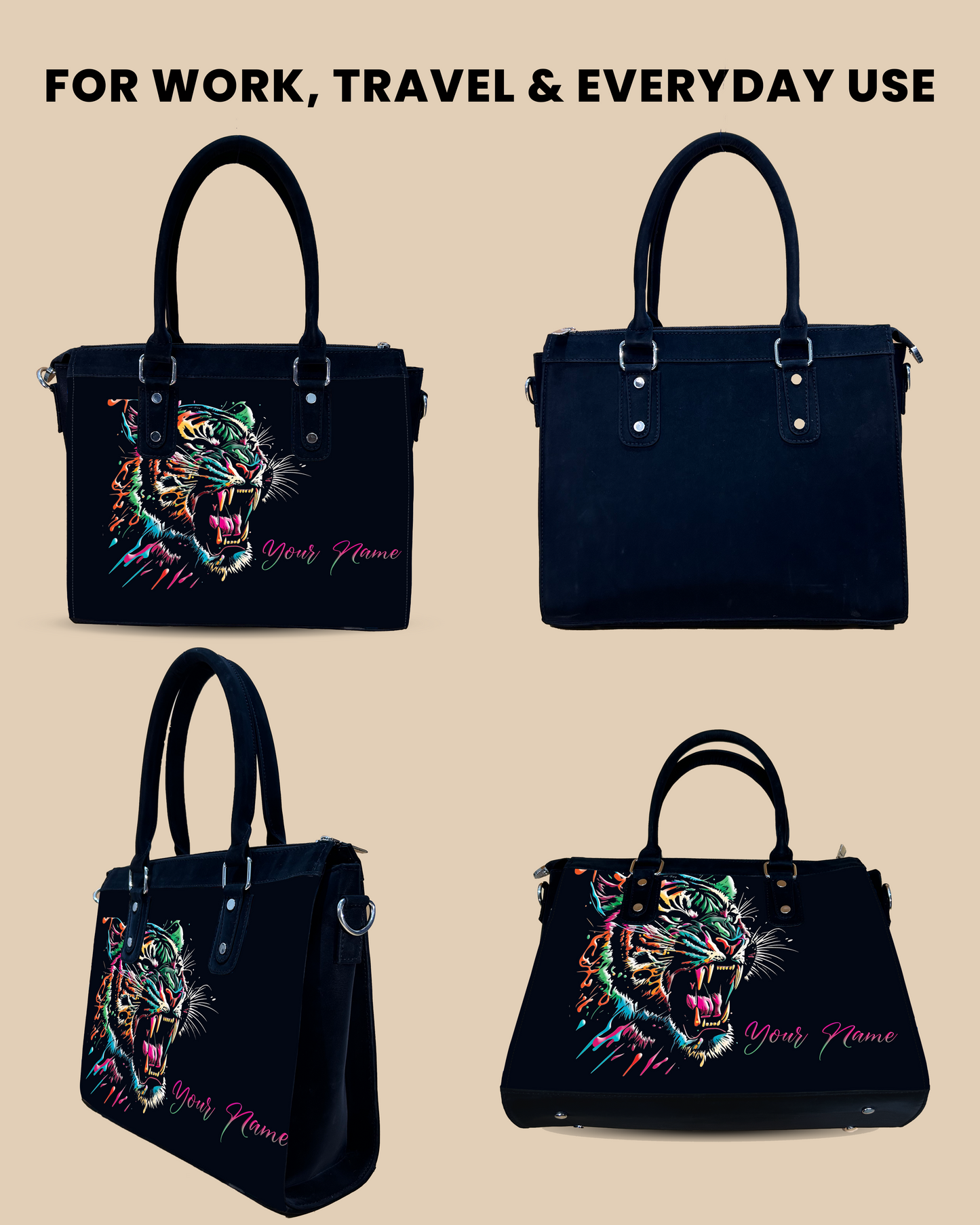 Aurelia Colorful Roaring Bangal Tiger Designer Sling Bag for Everyday Use