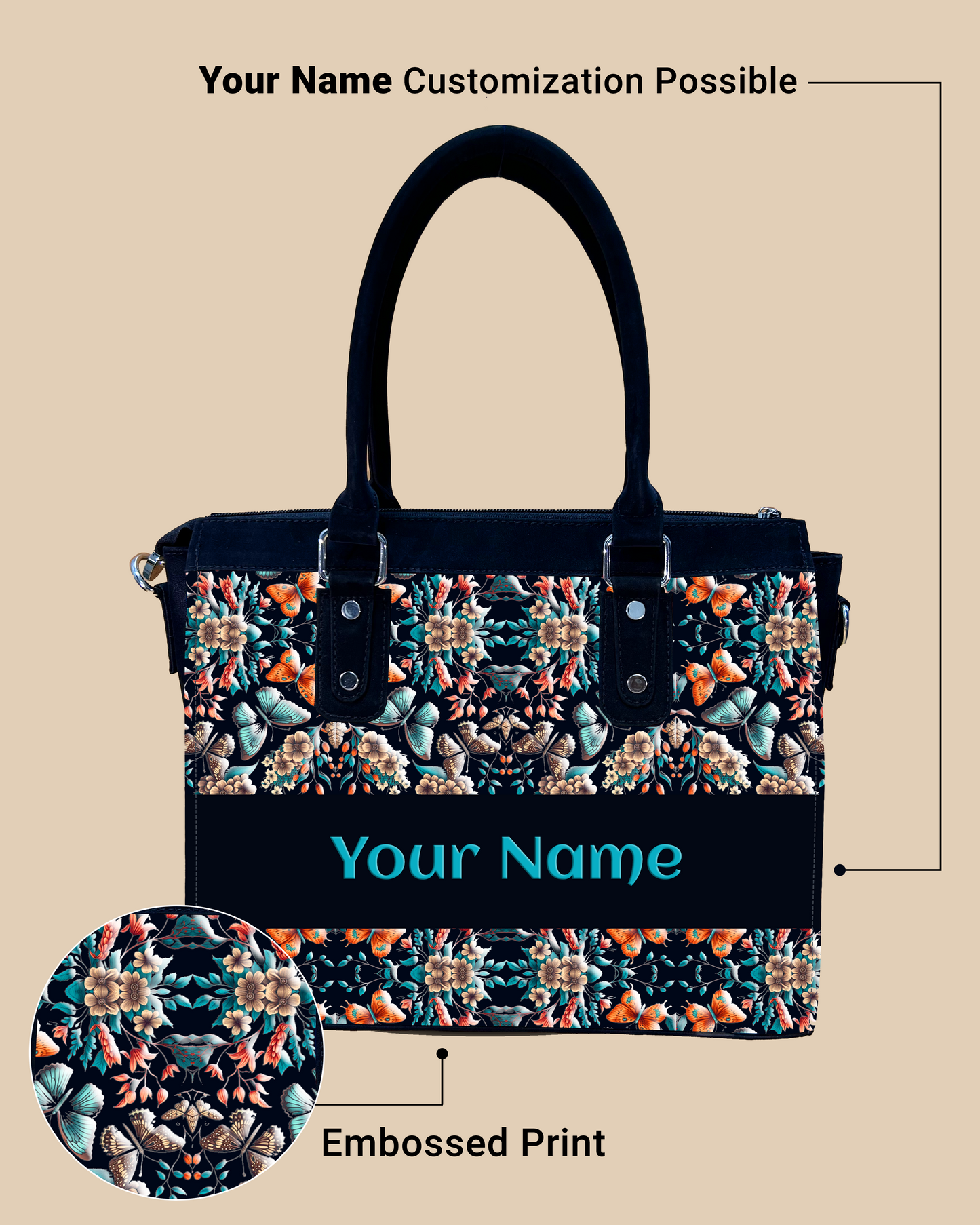 Aurelia Beautiful Boho Butterflies With Flowers Designer Sling Bag for Everyday Use