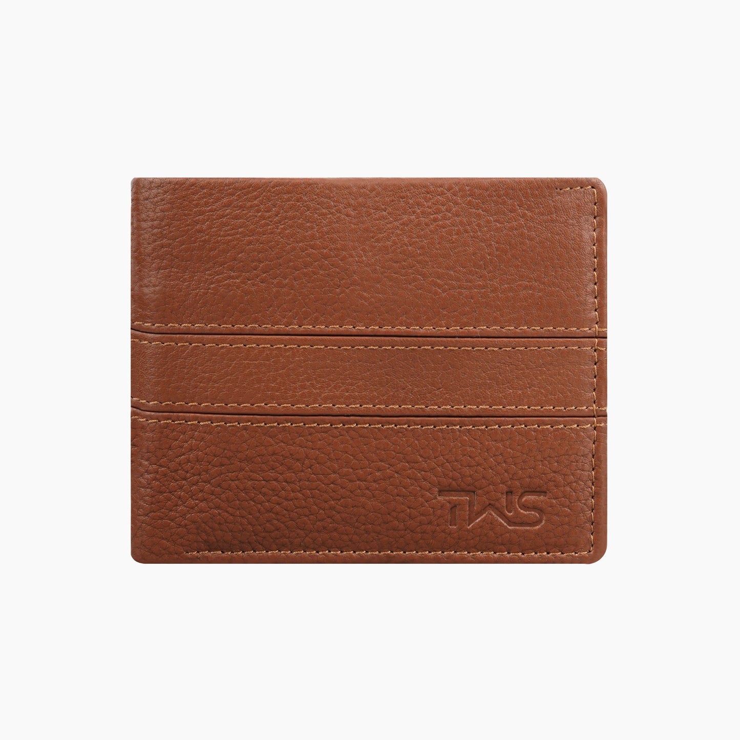 Twin Stripe Elegance Leather Wallet For Men - Tan