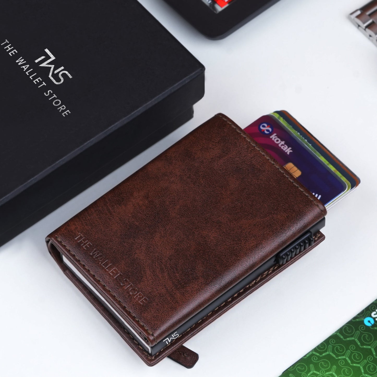 Defender RFID Protected Wallet Cardholder - Brown