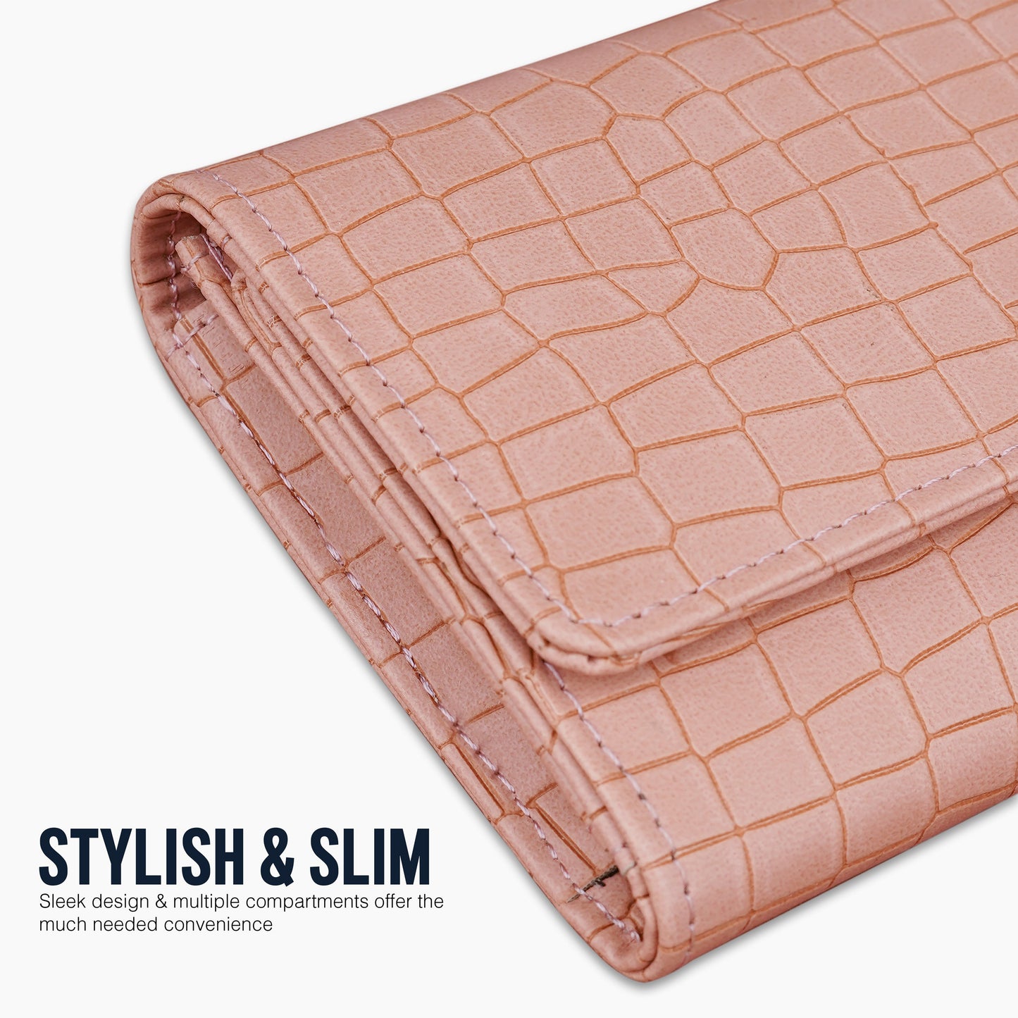 Personalized Croco Design Clutch With Name & Message Card