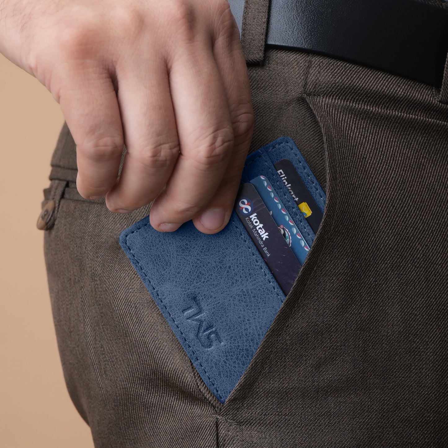 Minimalistic Suede Leather Cardholder