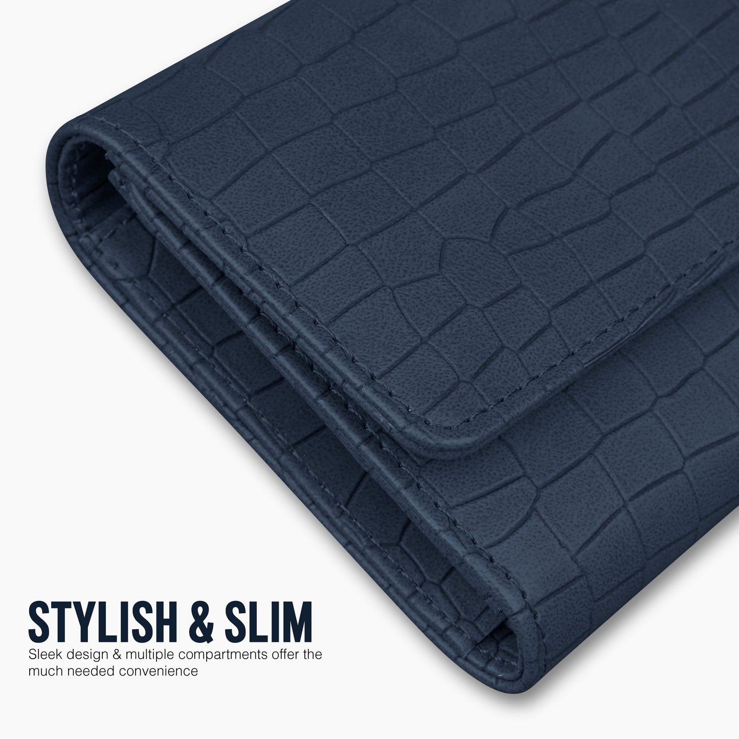 Personalized Croco Design Clutch With Name & Message Card
