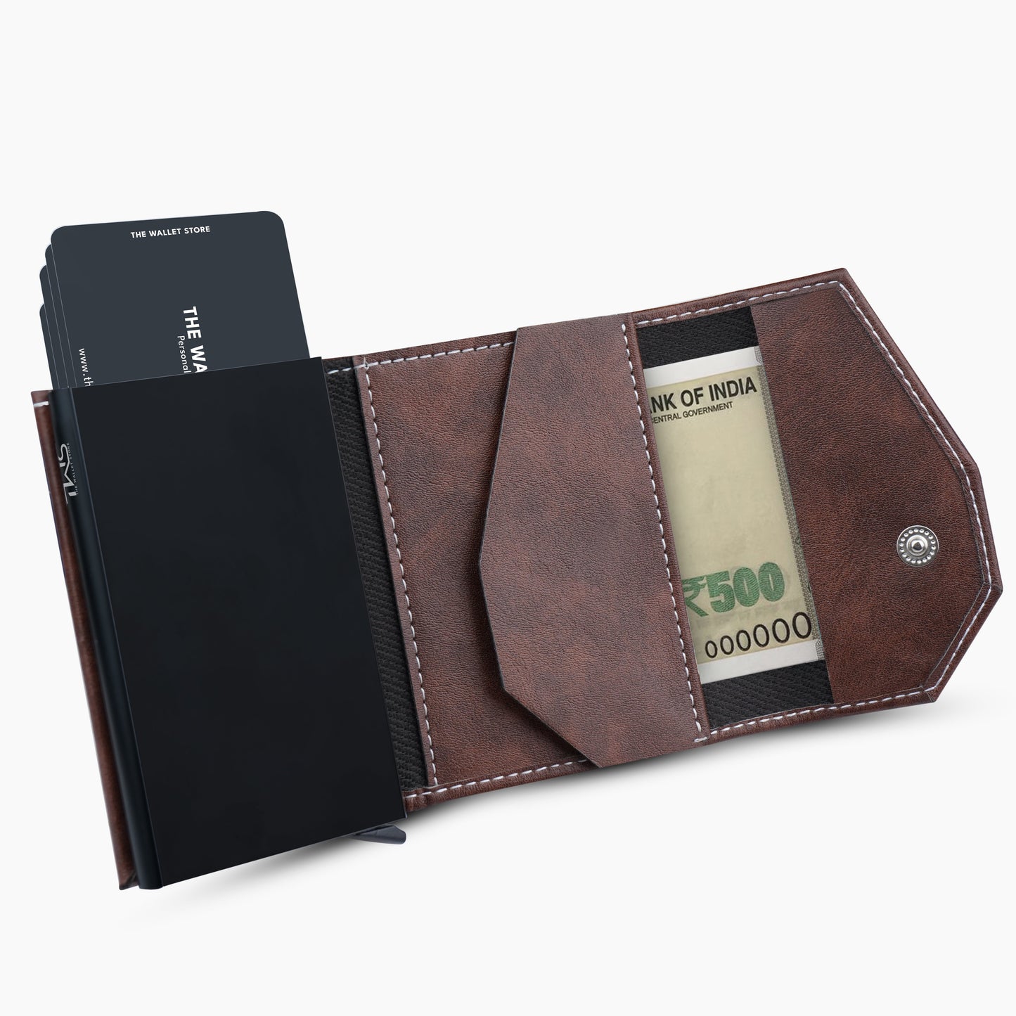 Vintage RFID Protected Wallet Card Holder - Brown