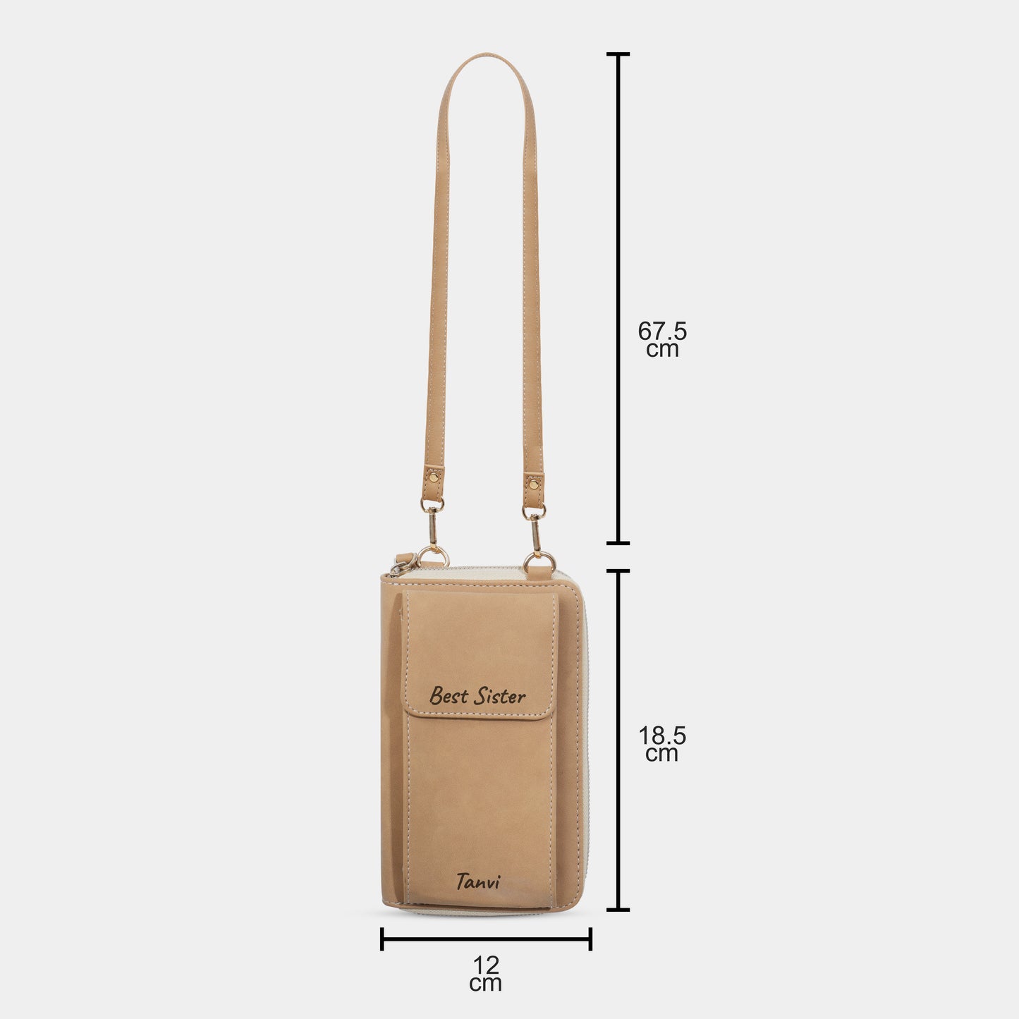 Personalized Leather Crossbody Sling Bag For Women