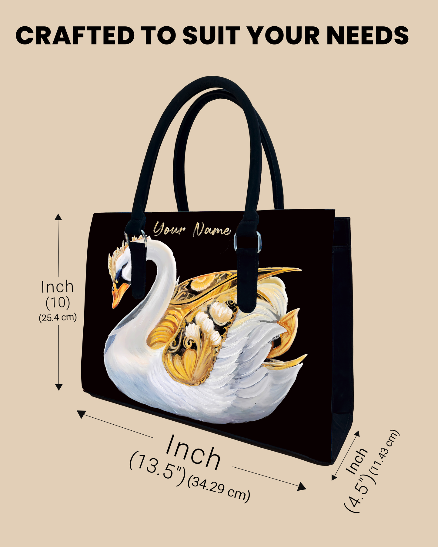 Swans Birds Designer Sling Tote