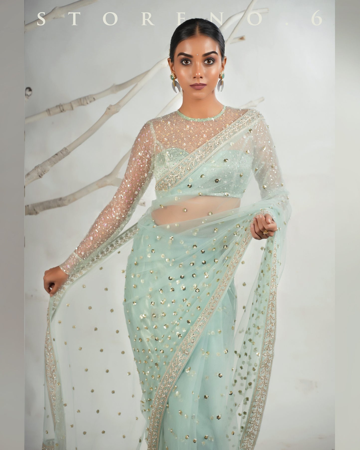 THE AQUA ANGEL SAREE