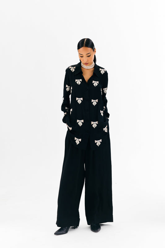 Bow Shirt Black