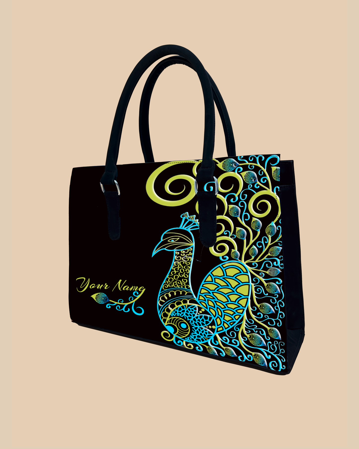 Artistic Mandala Peacock Designer Sling Tote