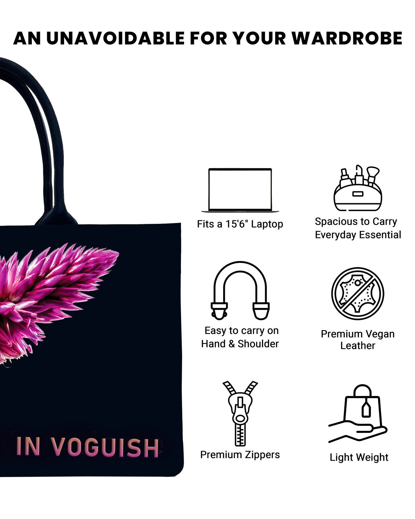 Beautiful Flower Design Tote Bag