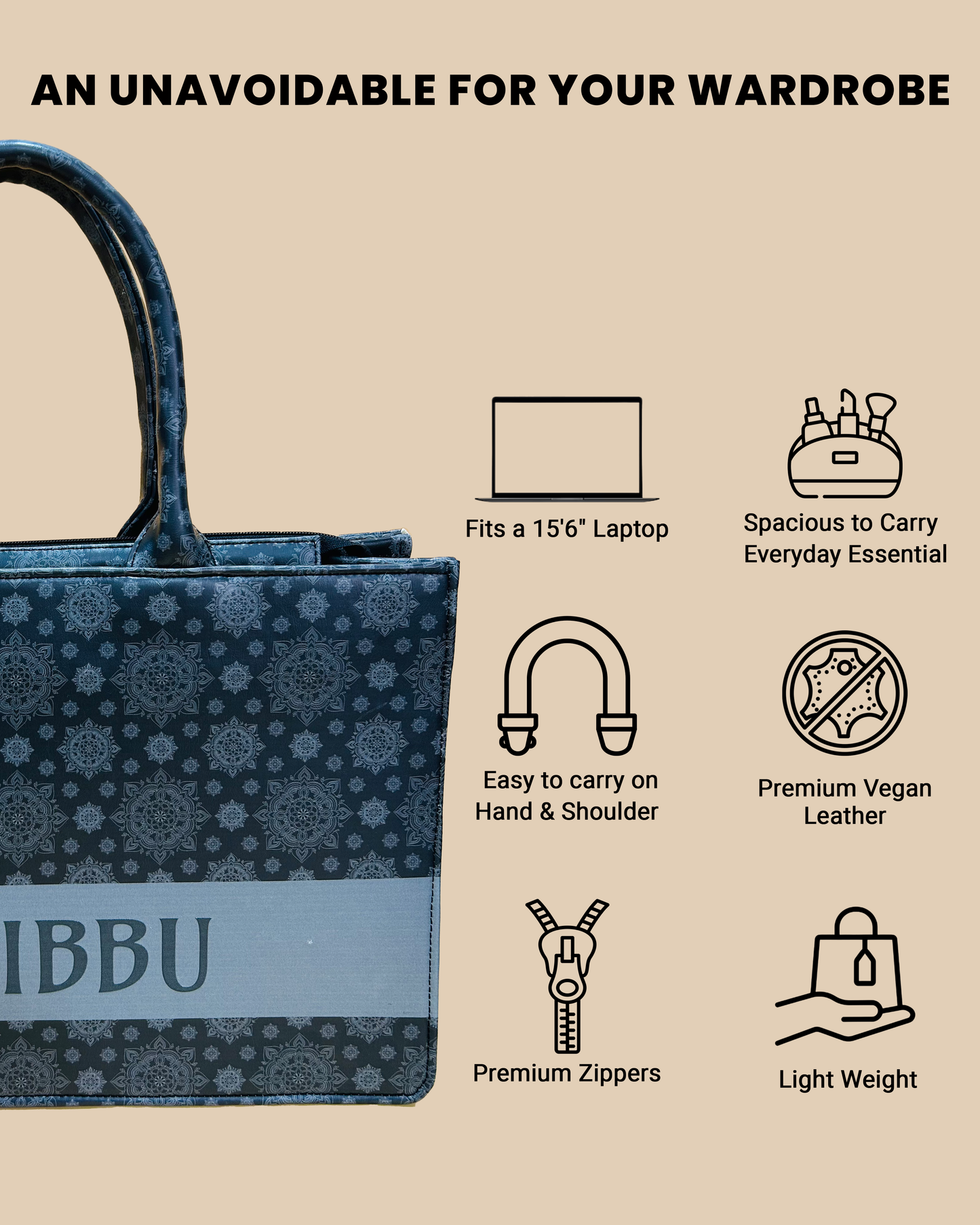 Customized Tote Bag Designed with Ornament Paisley Bandana