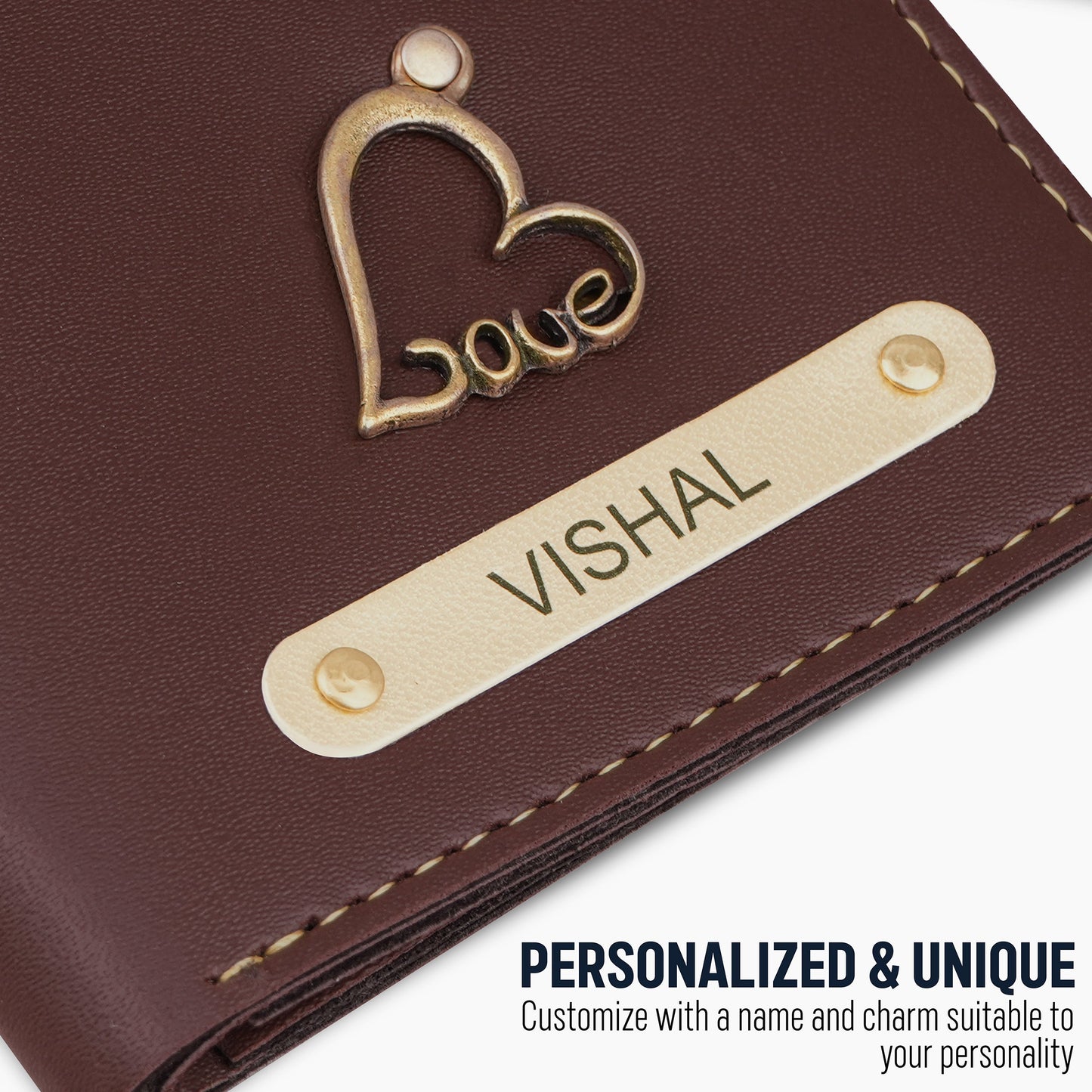 Customized Wallet With Name & Charm