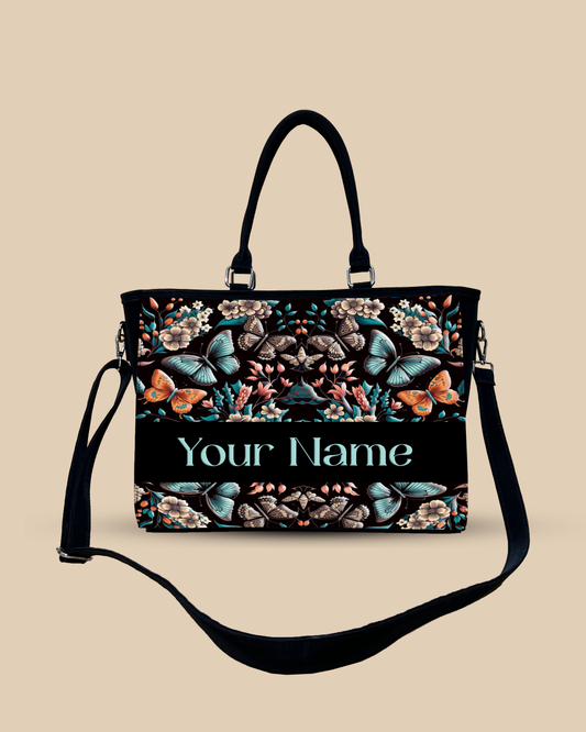 Beautiful Boho Butterflies With Flowers Oversized Tote