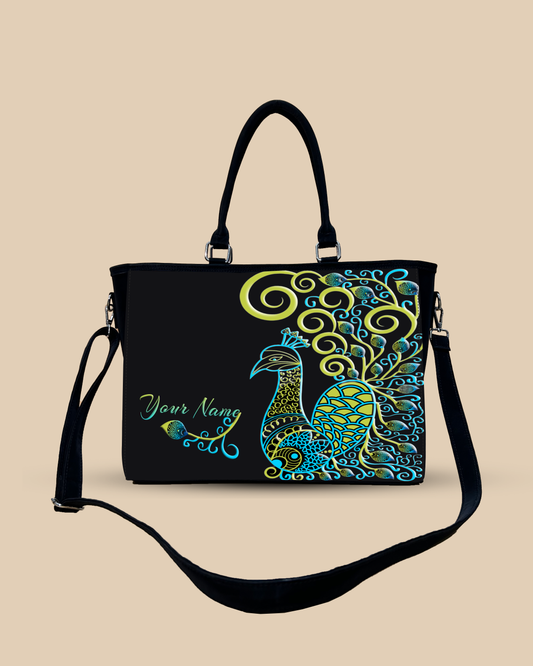 Artistic mandala peacock Oversized Tote