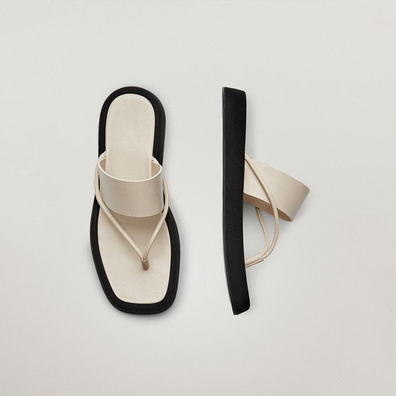 Cream Sunset Step Slider Flipflops