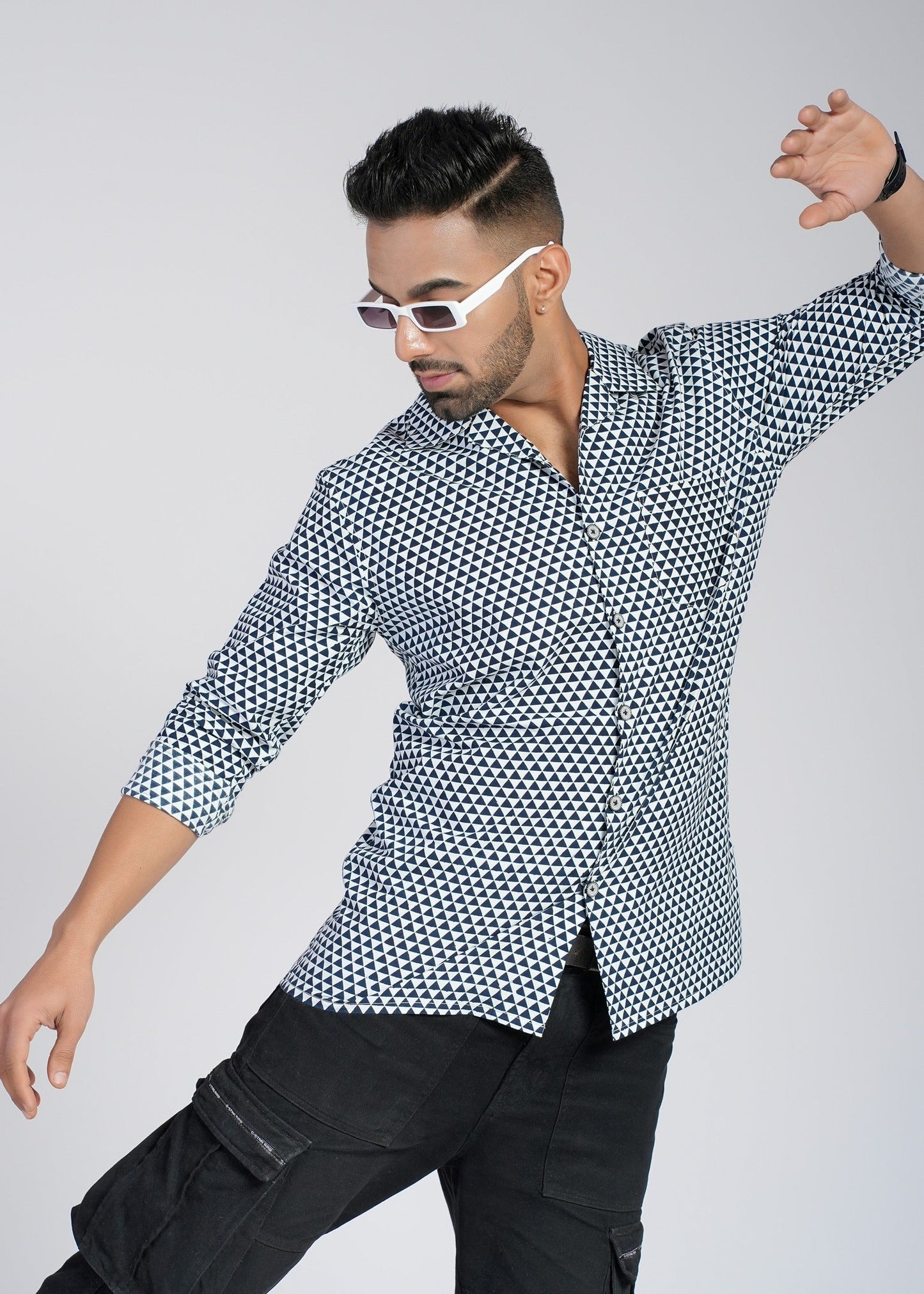 Cotton Poplin Full Sleeve Printed Shirt