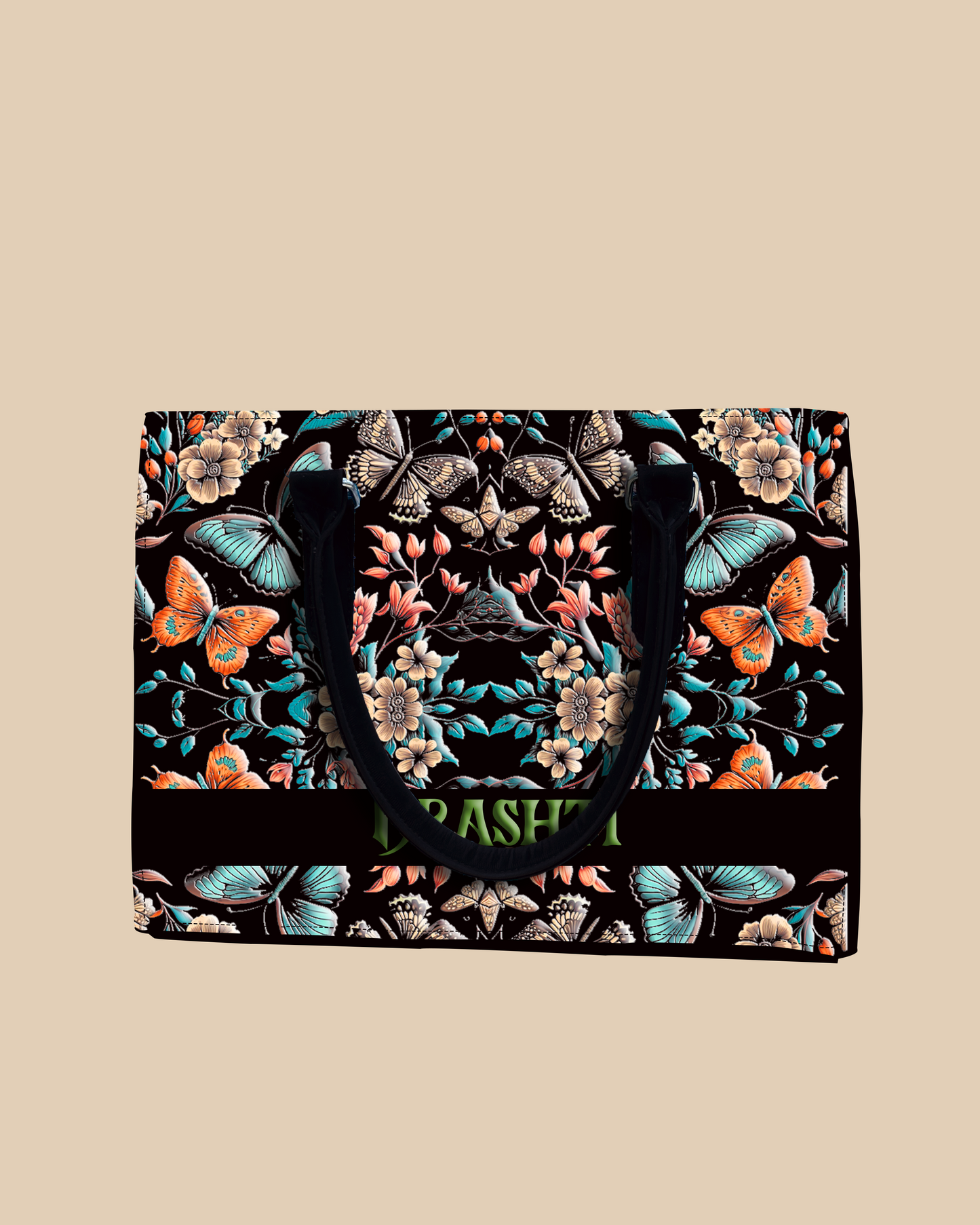 Beautiful Boho Butterflies With Flowers Designer Sling Tote