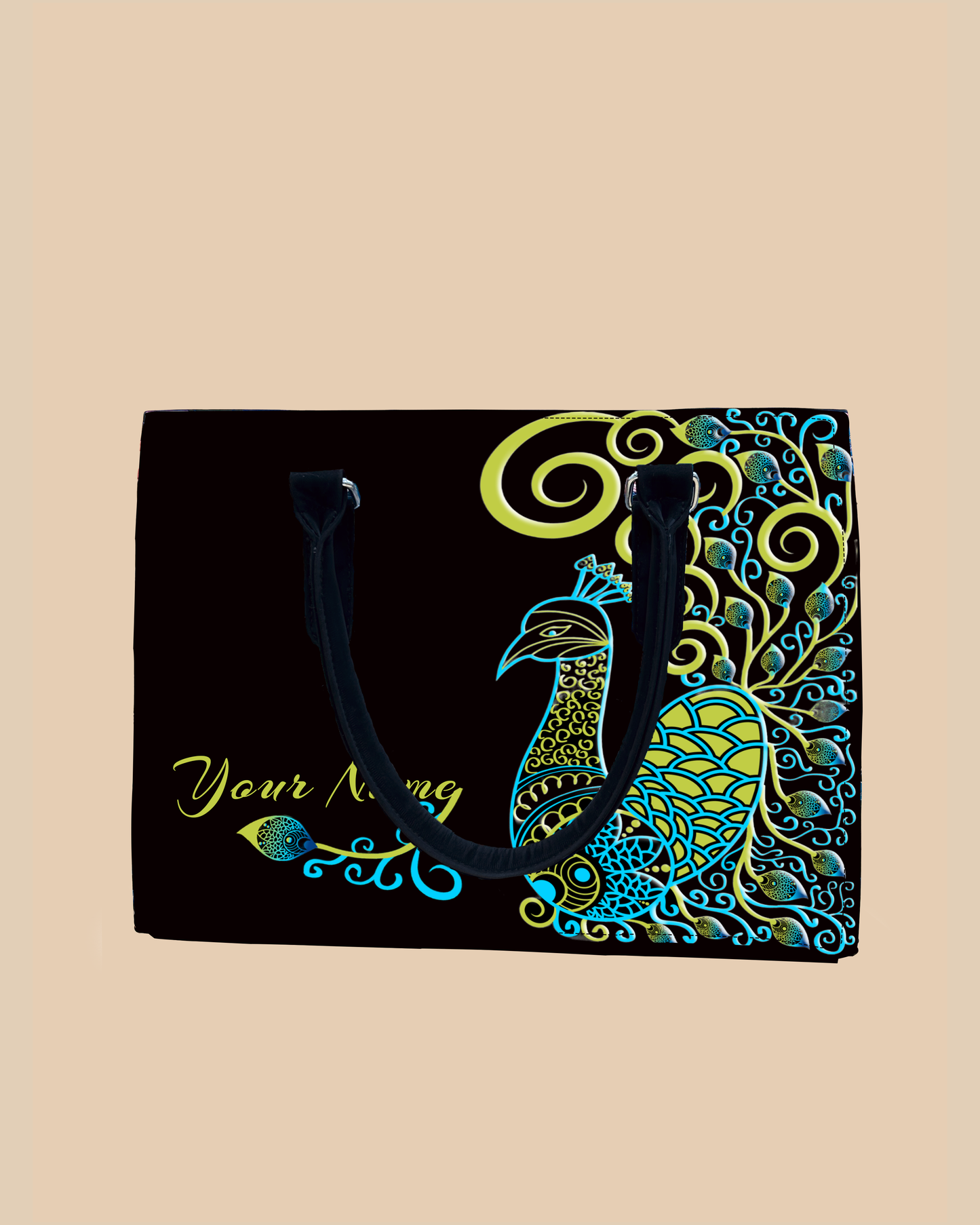 Artistic Mandala Peacock Designer Sling Tote