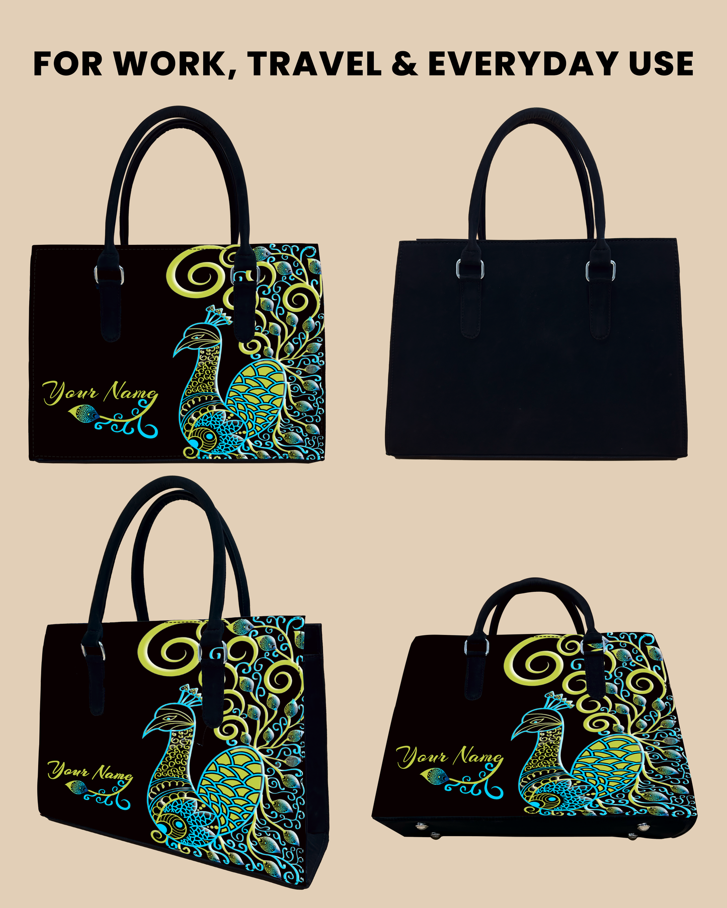 Artistic Mandala Peacock Designer Sling Tote