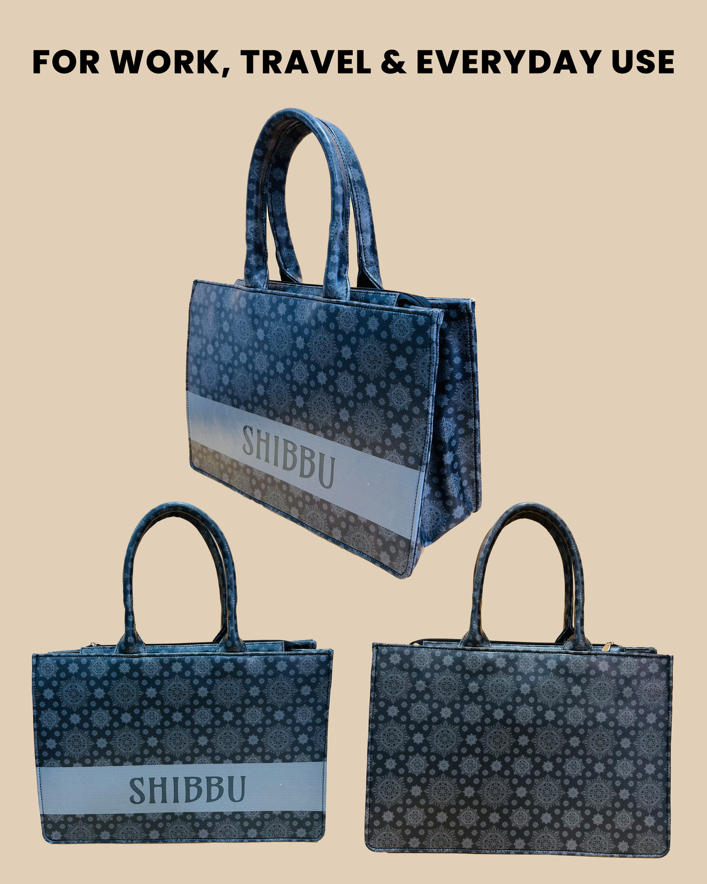 Customized Tote Bag Designed with Ornament Paisley Bandana