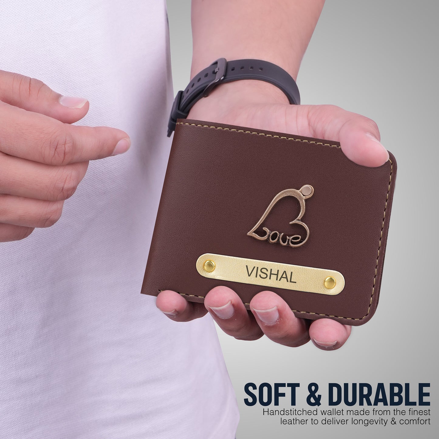 Customized Wallet With Name & Charm