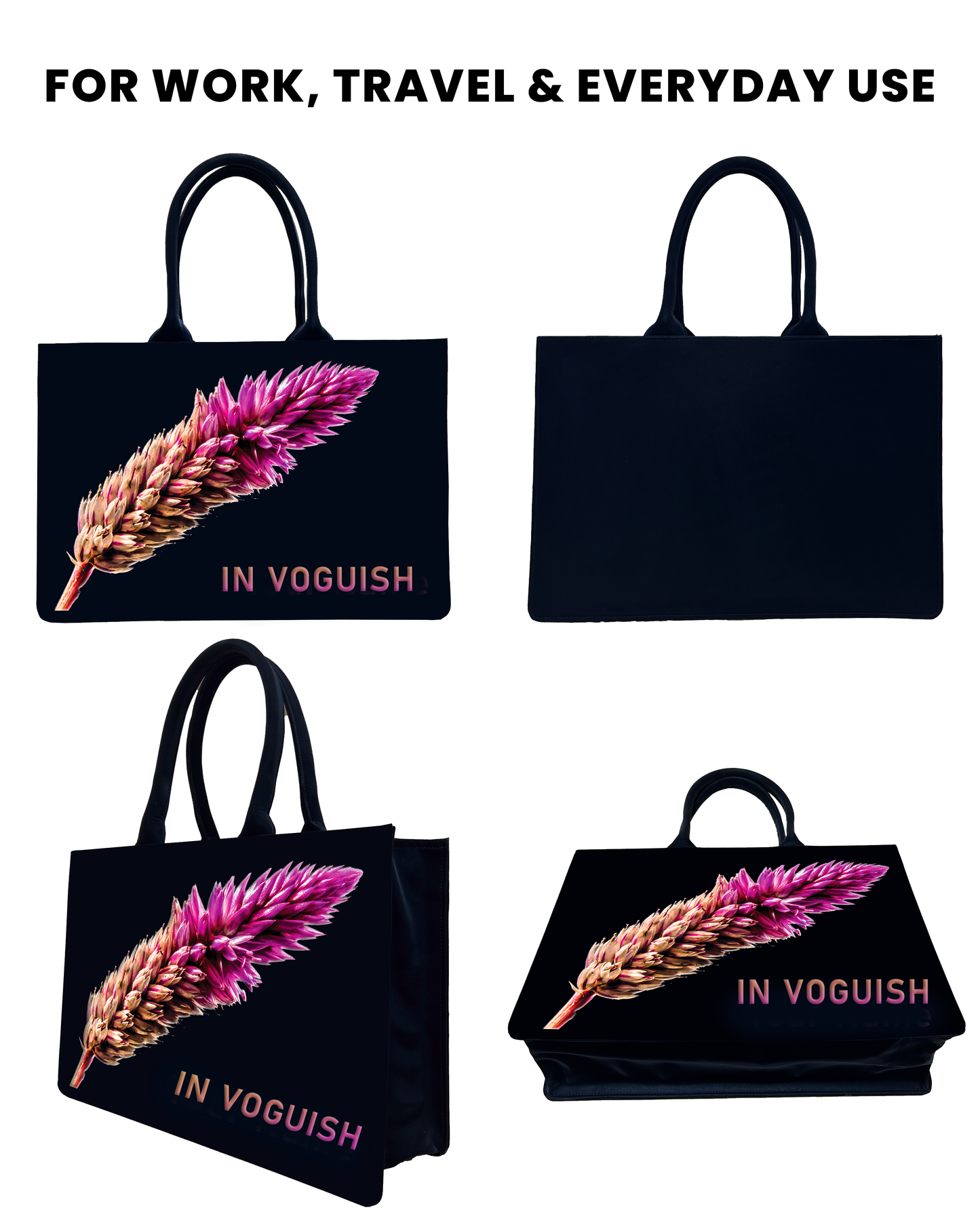 Beautiful Flower Design Tote Bag