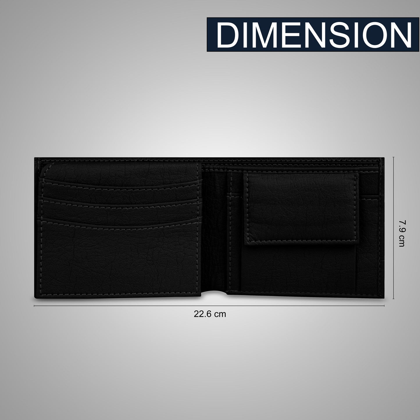 Premium Quality Textured Men's Wallet With Name & Charm
