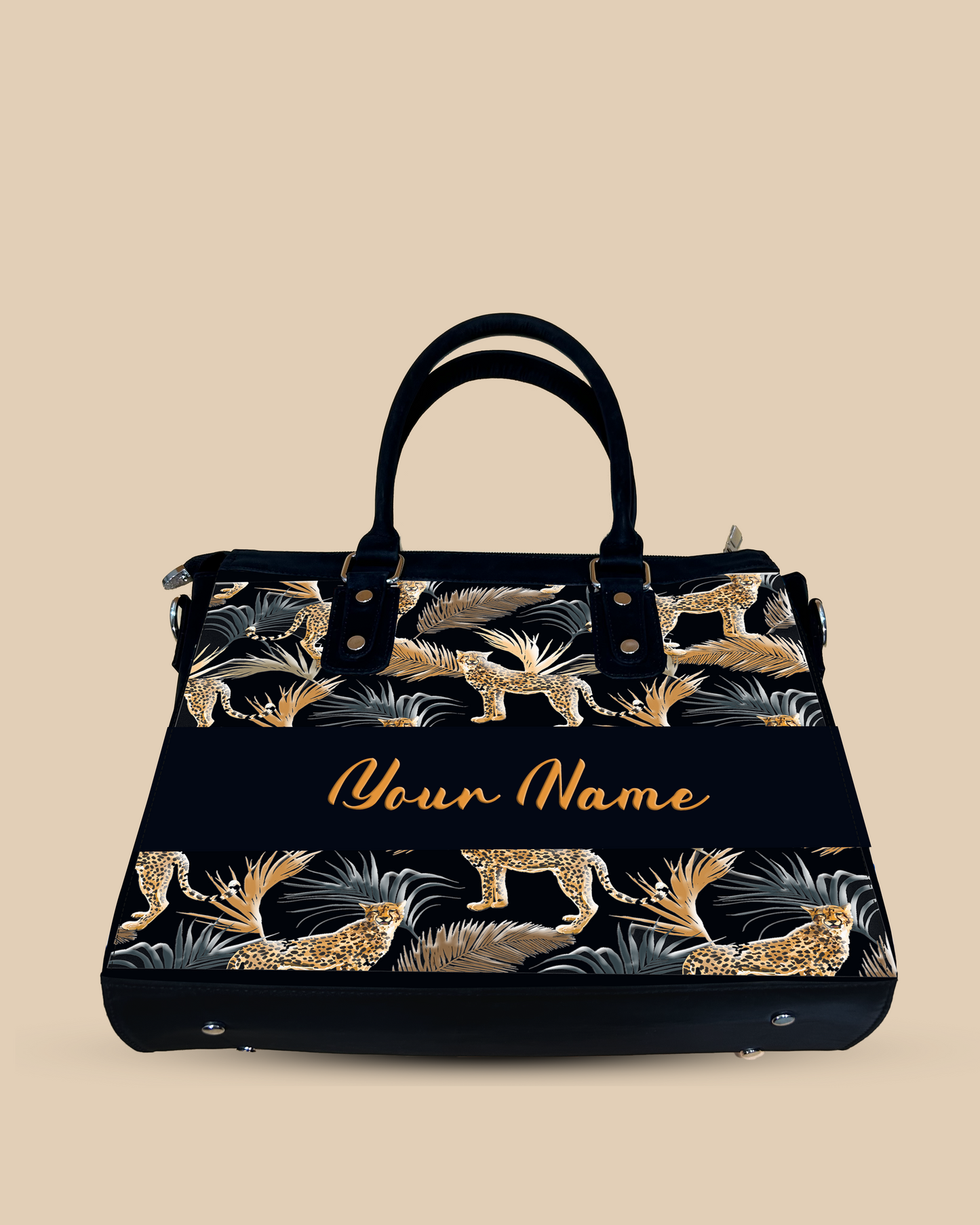 Aurelia Marine Pattern Background And Leopard Palms Designer Sling Bag for Everyday Use