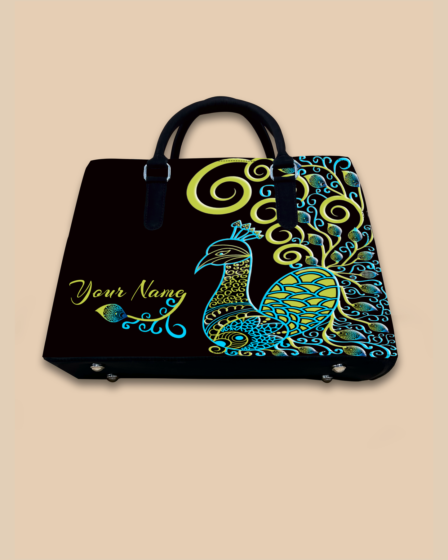 Artistic Mandala Peacock Designer Sling Tote