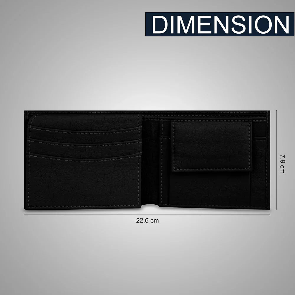 Personalized Premium Leather Wallet, Rudraksh Rakhi & Roli Chawal Gift Set