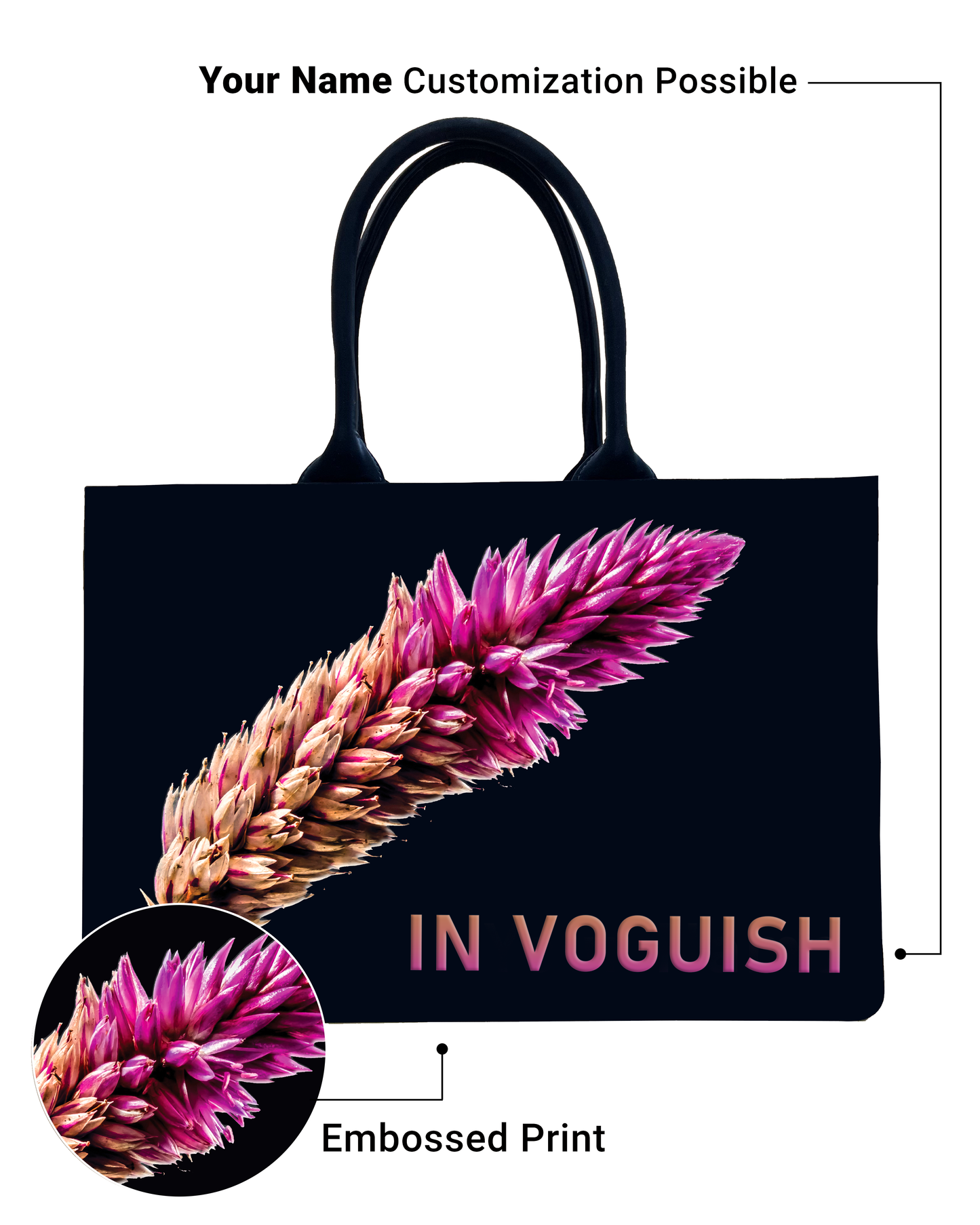 Beautiful Flower Design Tote Bag