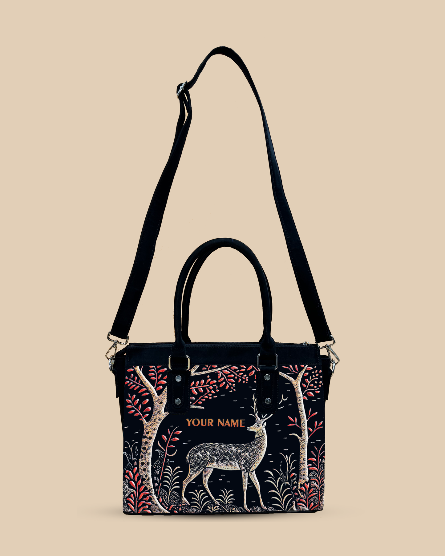 Aurelia Deer in Jungle Up Embosse Designer Sling Bag for Everyday Use