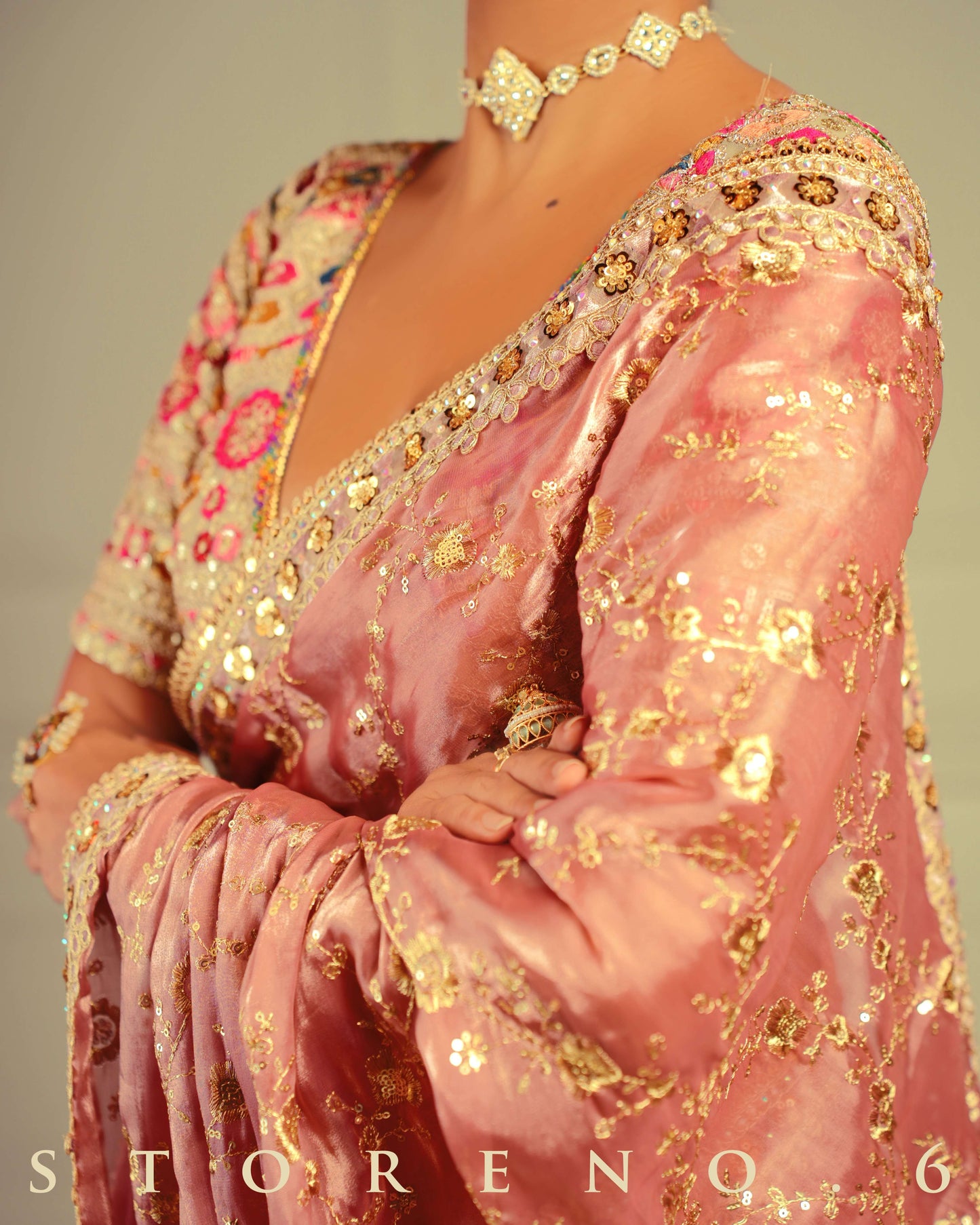 THE CHARM OF THE CORALS SAREE