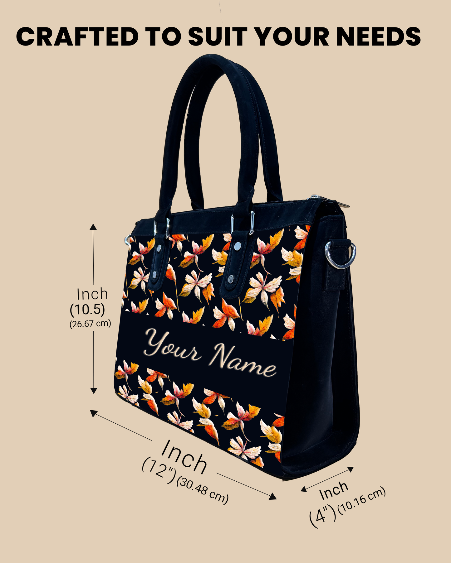 Aurelia Watercolor Autumn Leaves Pattern Designer Sling Bag for Everyday Use