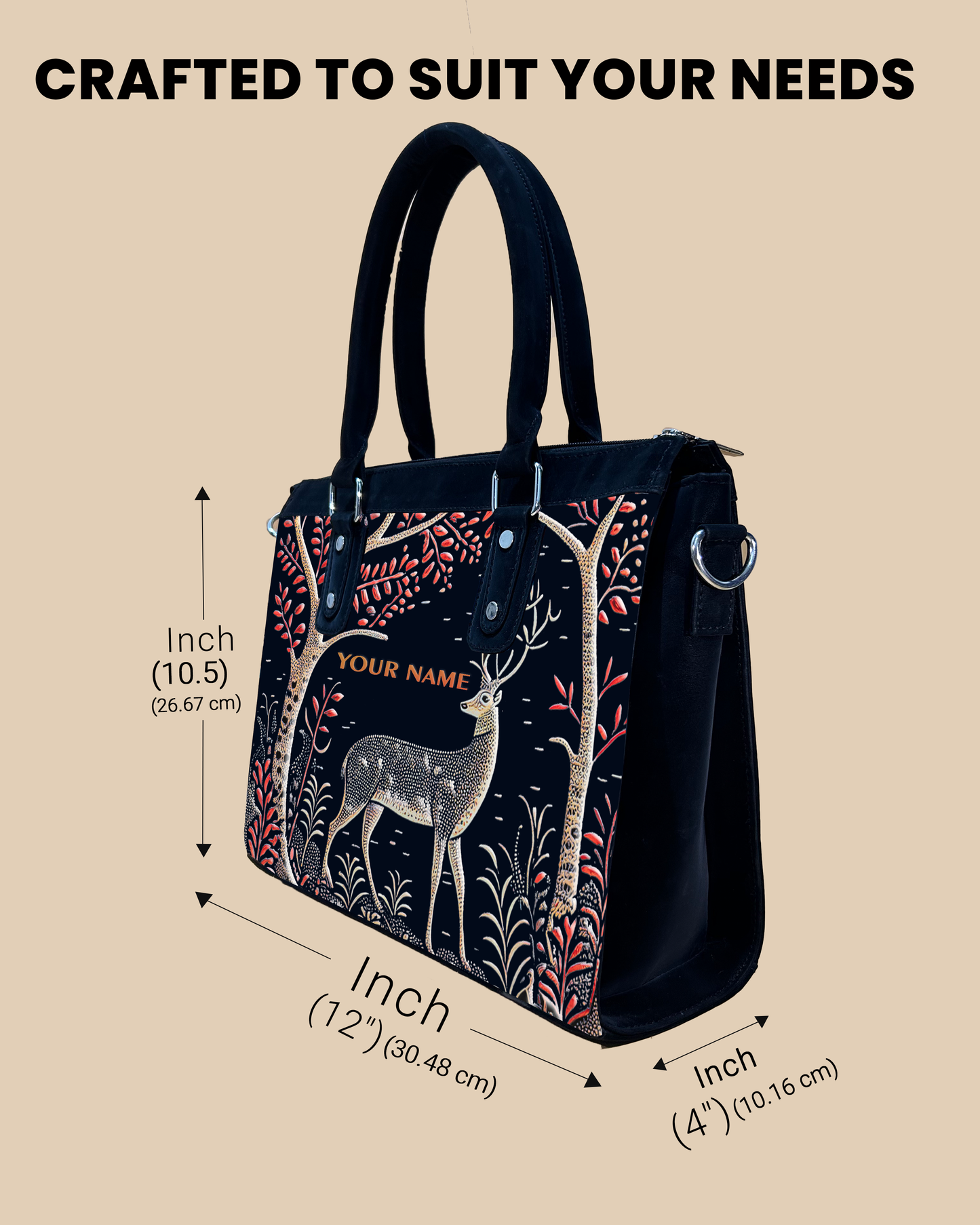 Aurelia Deer in Jungle Up Embosse Designer Sling Bag for Everyday Use