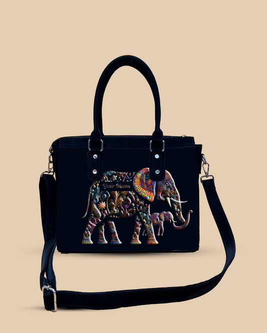 Aurelia Pattern Of Baby And Mother Elephant Designer Sling Bag for Everyday Use