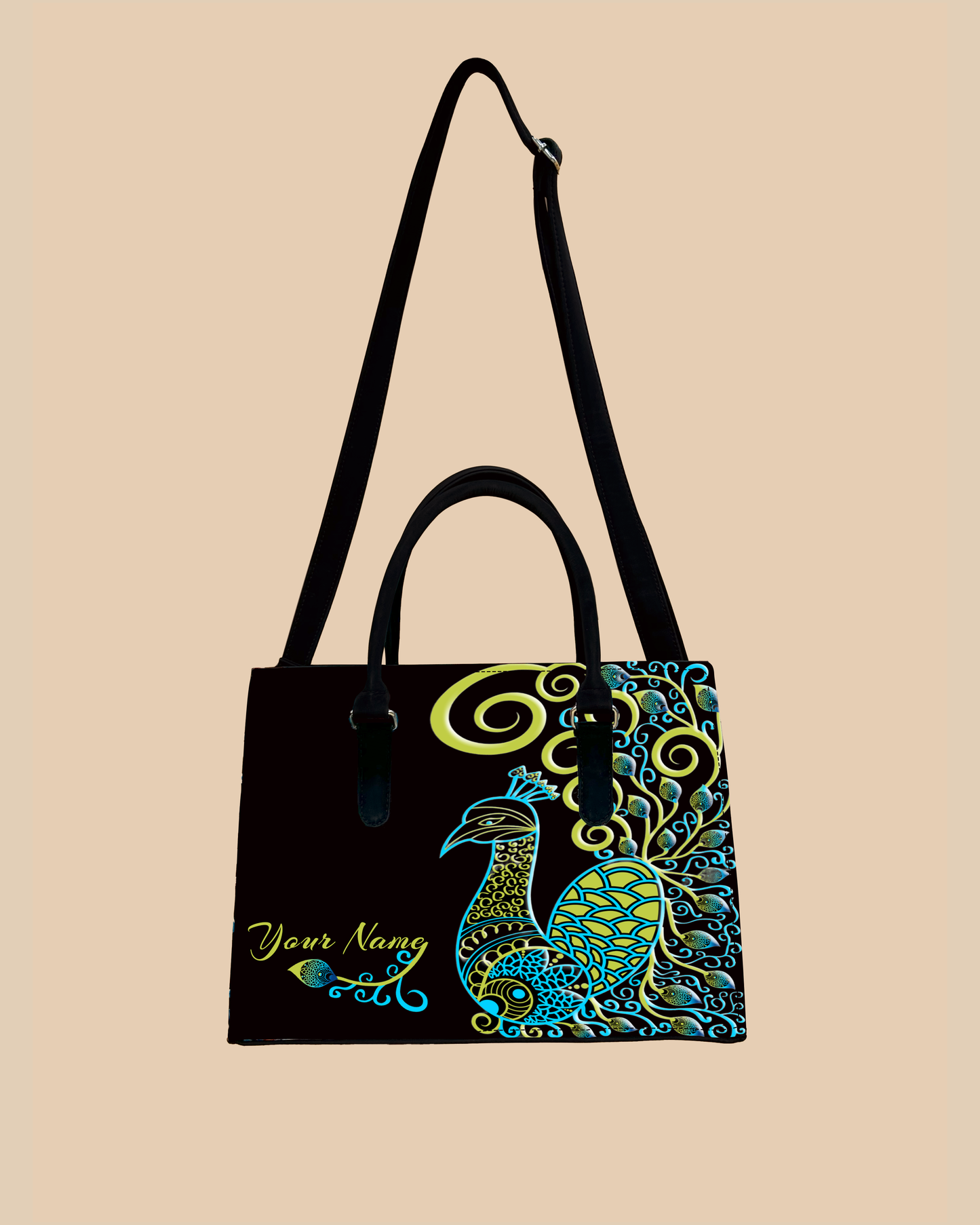Artistic Mandala Peacock Designer Sling Tote