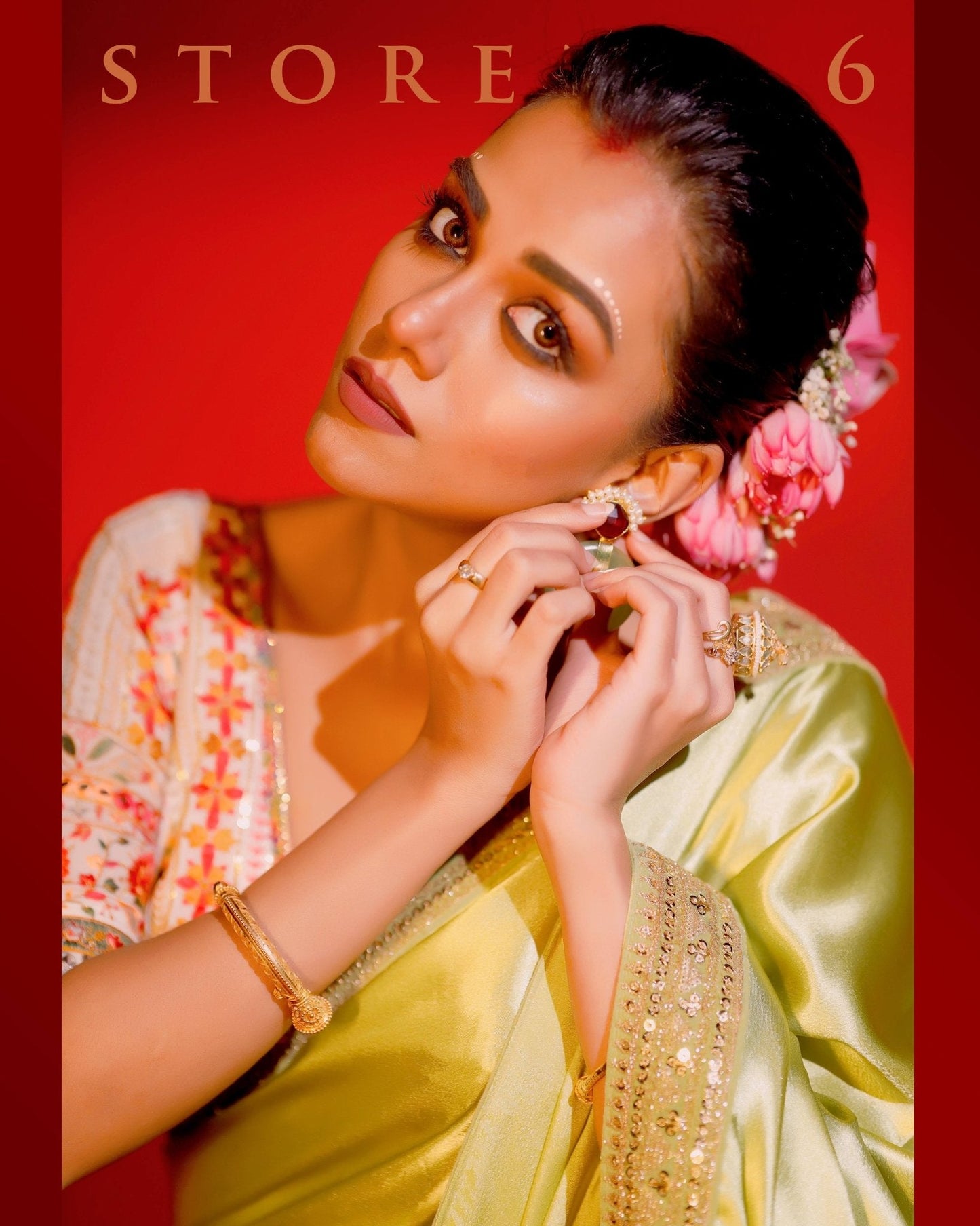 OBSESSIVE OLIVE READY-TO-WEAR SAREE