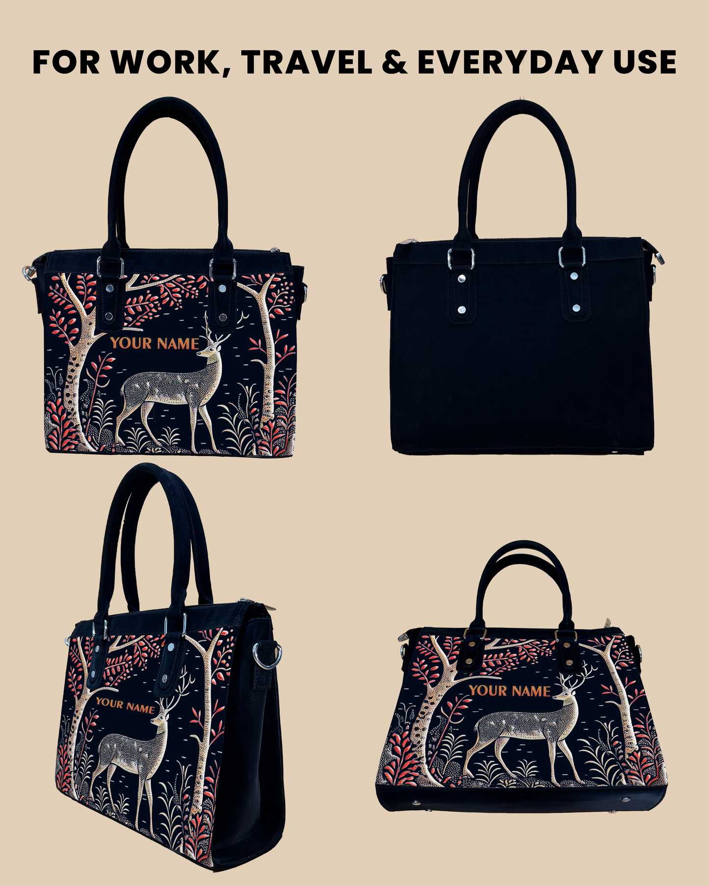 Aurelia Deer in Jungle Up Embosse Designer Sling Bag for Everyday Use