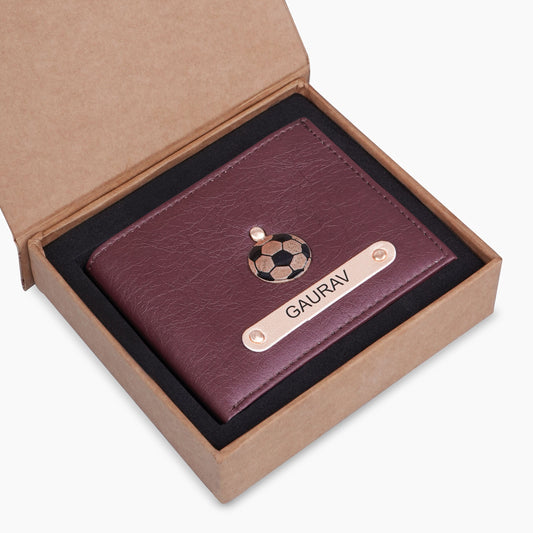 Premium Quality Men's Wallet With Name & Charm