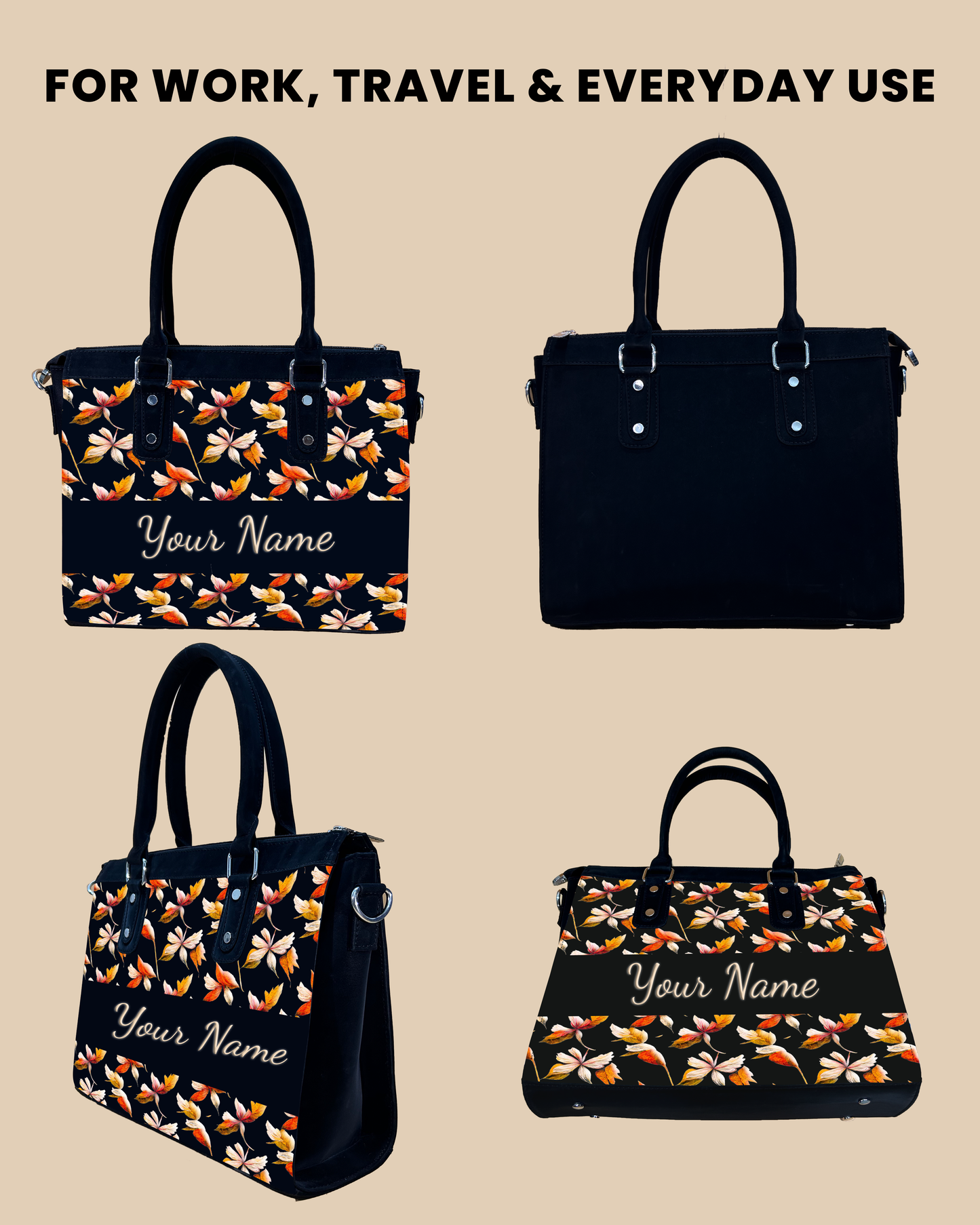 Aurelia Watercolor Autumn Leaves Pattern Designer Sling Bag for Everyday Use