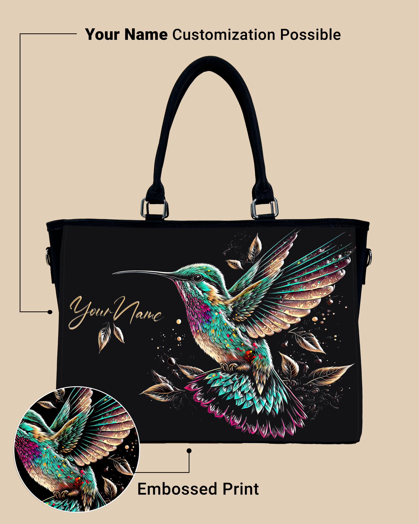 Beautiful Flying Sparrow Oversized Tote