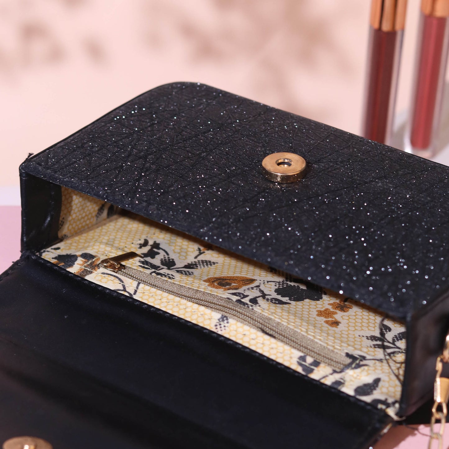 Personalized Glitter Sling Bag With Name