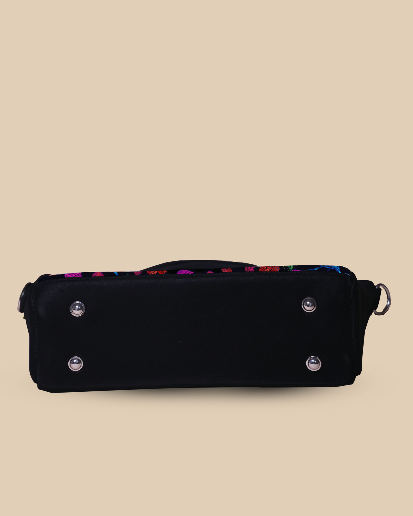 Customized Sling Purse Designed With Colourfull Peacock Feather And Heart Pattern