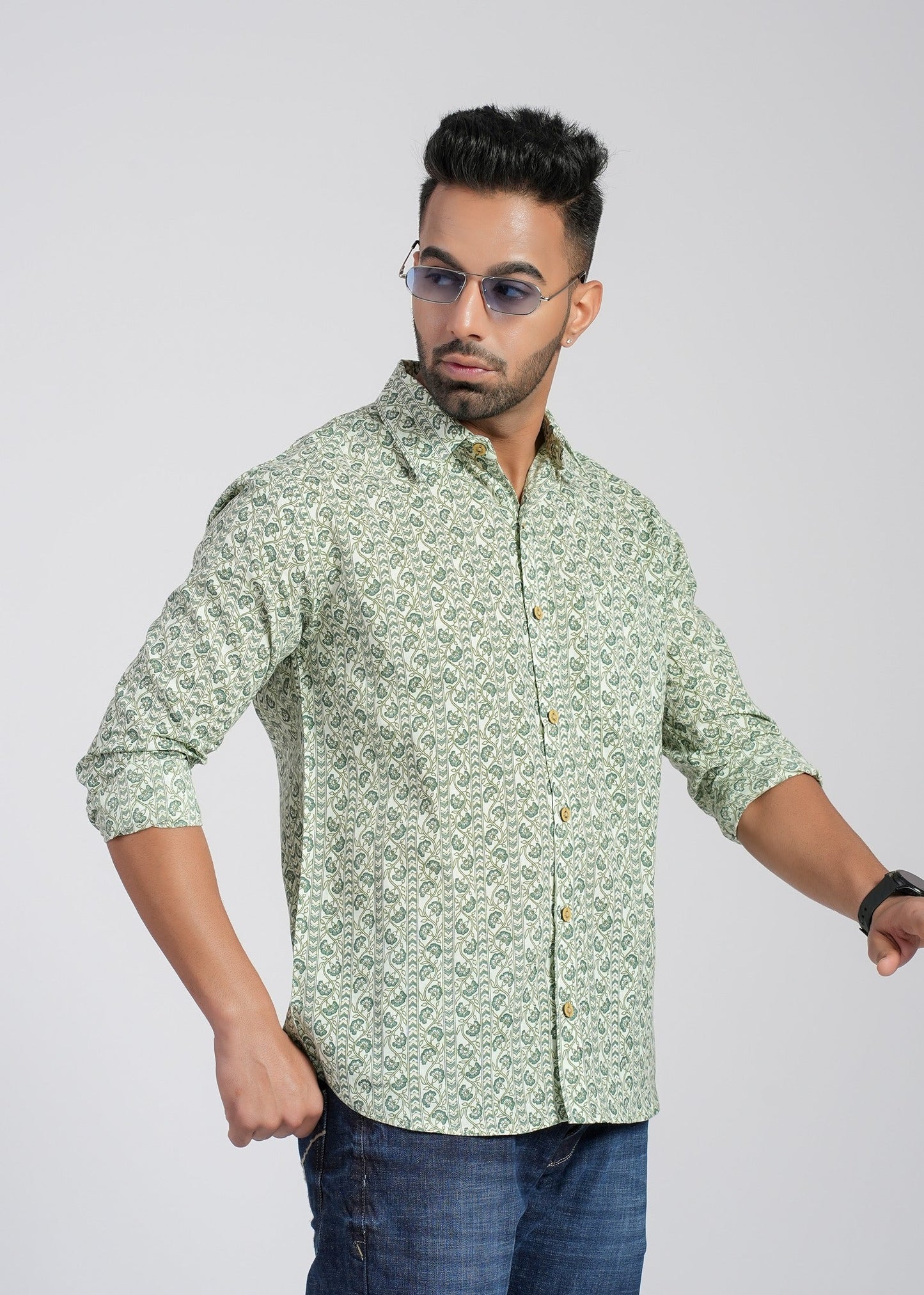 Cotton Printed Full Sleeve Shirt
